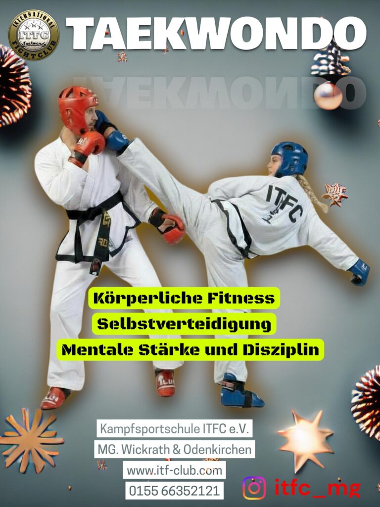 ITFC e.V. TAEKWONDO in Mönchengladbach Wickrath Odenkirchen Rheindahlen Rhydt für Kinder Jugendliche und Erwachsene