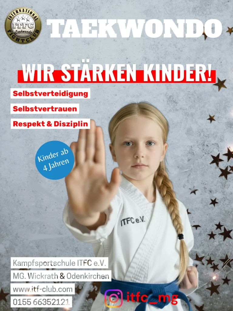 ITFC e.V. Taekwondo in Mönchengladbach, Wickrath, Odenkirchen, Rheindahlen und Rhydt für Kinder, Jugendliche und Erwachsene